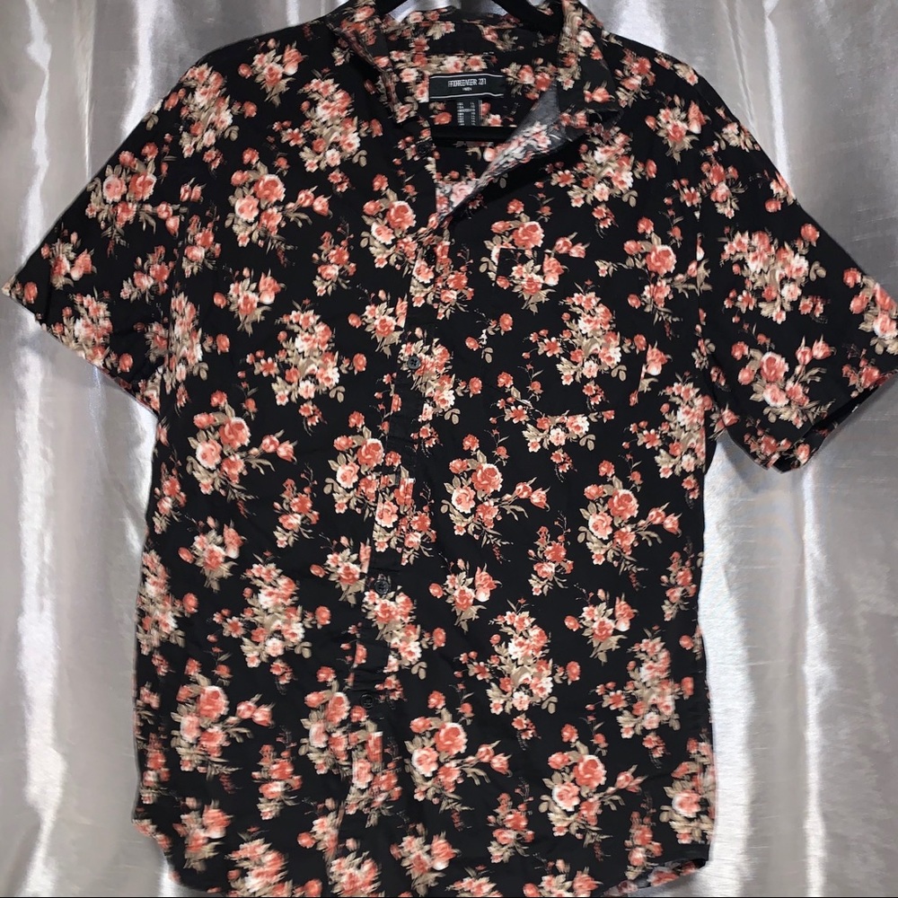 Forever 21 Floral Button-up Shirt